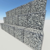 Gabion Wall 3D Model x5 Stone Retaining Modular Units