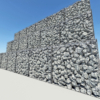 Gabion Wall 3D Model x5 Stone Retaining Modular Units