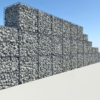 Gabion Wall 3D Model x5 Stone Retaining Modular Units