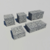 Gabion Wall 3D Model x5 Stone Retaining Modular Units