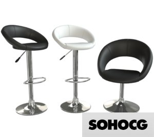 Crescent Bar Stool & Crescent Chair 3D Model