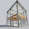 Event Temporary Structure Losberger De Boer Delta 3D Model Double Deck Collection