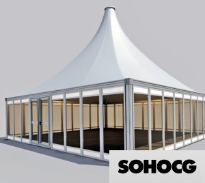 Chalet Event Tent 3D Model Collection Losberger De Boer