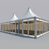 Losberger De Boer Event Chalet Tent Tiple Peak & Double Peak 3D Model Collection