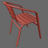 Outdoor Cafe Bistro Chair Aluminium Madrid 3D Model