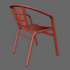 Outdoor Cafe Bistro Chair Aluminium Madrid 3D Model