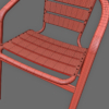 Outdoor Cafe Bistro Chair Aluminium Madrid 3D Model