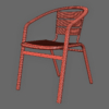 Outdoor Cafe Bistro Chair Aluminium Madrid 3D Model