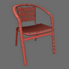 Outdoor Cafe Bistro Chair Aluminium Madrid 3D Model