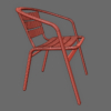 Outdoor Cafe Bistro Chair Aluminium Madrid 3D Model