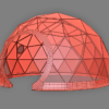 Geodesic Dome 3D Model Event Tent Structure Zendome 30m²