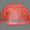 Geodesic Dome 3D Model Event Tent Structure Zendome 30m²