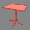 Inox Aluminium Cafe Bistro Table 3D Model Collection