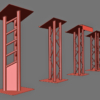 Event Lectern Podium 3D Model Collection Opti Trilite Truss Design