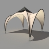 Dome Tent 10ft Canopy 3D Model With Optional Visors & Cupola