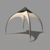 Dome Tent 10ft Canopy 3D Model With Optional Visors & Cupola