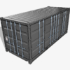 20ft Open Sided Shipping Container 3D Model (Standard Size)