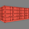 20ft Open Sided Shipping Container 3D Model (Standard Size)