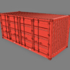 20ft Open Sided Shipping Container 3D Model (Standard Size)