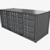 20ft Open Sided Shipping Container 3D Model (Standard Size)