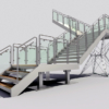 Stairs Event Temporary Structure 3D Model Losberger De Boer