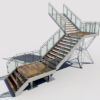 Stairs Event Temporary Structure 3D Model Losberger De Boer