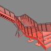 Stairs Event Temporary Structure 3D Model Losberger De Boer