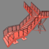 Stairs Event Temporary Structure 3D Model Losberger De Boer