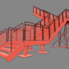 Stairs Event Temporary Structure 3D Model Losberger De Boer