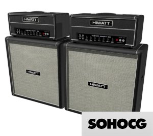 Hiwatt Custom 100 DR103 Guitar Amplifier & 4x12 Speaker Cabinets 3D Model