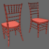 Chiavari Banquet Chair 3D Model Tiffany Wedding Event Gold