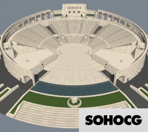 Katara Amphitheatre 3D Model Doha Qatar Event Venue Greek Roman Theater