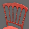 Napoleon Banquet Chair 3D Model Gold Wedding Event Style