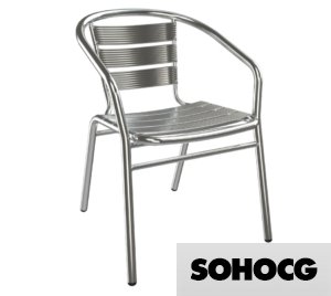 Cafe Chair Aluminium Catalina 3D Model