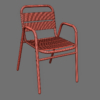 Aluminum Outdoor Armchair 3D Model Stacking Patio Bistro