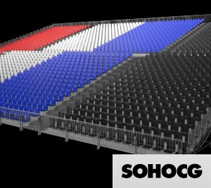 Grandstand Stadium Seating 3D Model