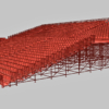 Grandstand Stadium Seating 3D Model