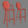 Kong Chair & High Stool & Counter Stool 3D Model Collection