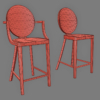 Kong Chair & High Stool & Counter Stool 3D Model Collection