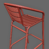 Aluminium Outdoor High Chair Bar Stool 3D Model