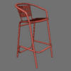 Aluminium Outdoor High Chair Bar Stool 3D Model