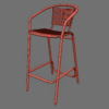 Aluminium Outdoor High Chair Bar Stool 3D Model