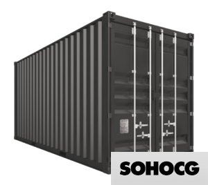 (High Cube Size) Shipping Container 20ft 3D Model