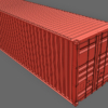 (High Cube Size) Shipping Container 40ft 3D Model Super Heavy