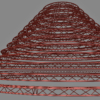 E20D Triangular Curved Truss 3D Model Collection