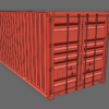 Shipping Container 20ft 3D Model (Standard Size)