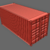 Shipping Container 20ft 3D Model (Standard Size)