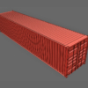 Shipping Container 40ft 3D Model (Standard Size)