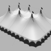 Big Top Grand Event Circus Festival Tent 3D Model 60x45m & 45x45m