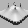 Big Top Grand Event Circus Festival Tent 3D Model 60x45m & 45x45m